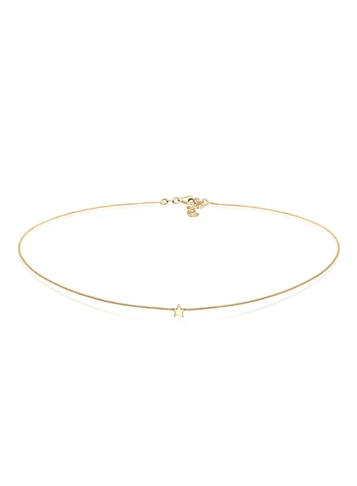 925 Sterling Silver Gold Plated Choker