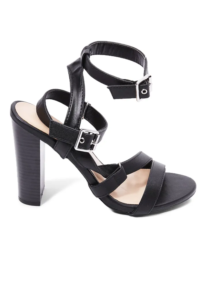 Women's Strappy Black