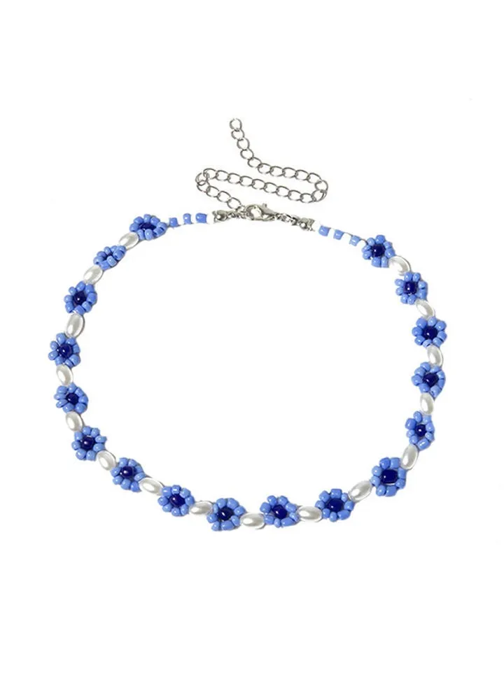 Beads Flower Pattern Design Necklace