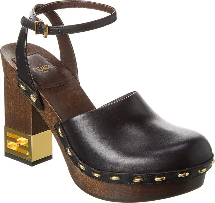 Fendi Baguette Show Leather Clog