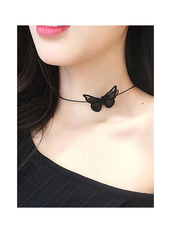 Lace Butterfly Design Stylish All Match Necklace