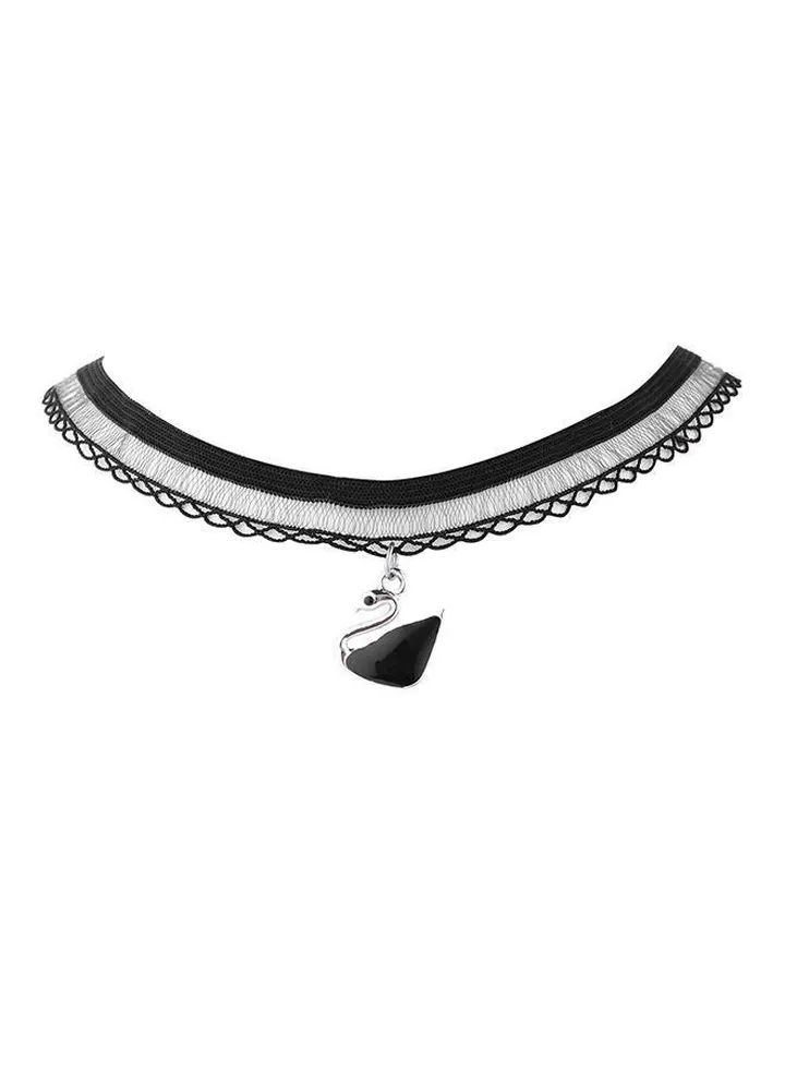 Lace Elegant Design Choker Necklace Black/White