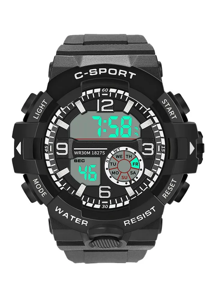 boys Water Resistant Resin Digital Wrist Watch With Alarm And Date Function 512
