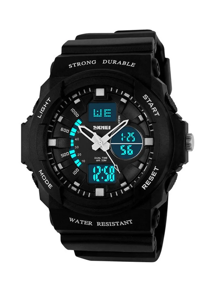 Boys' Water Resistant Analog/Digital Wrist Watch SKM-955-S - 45 mm - Black