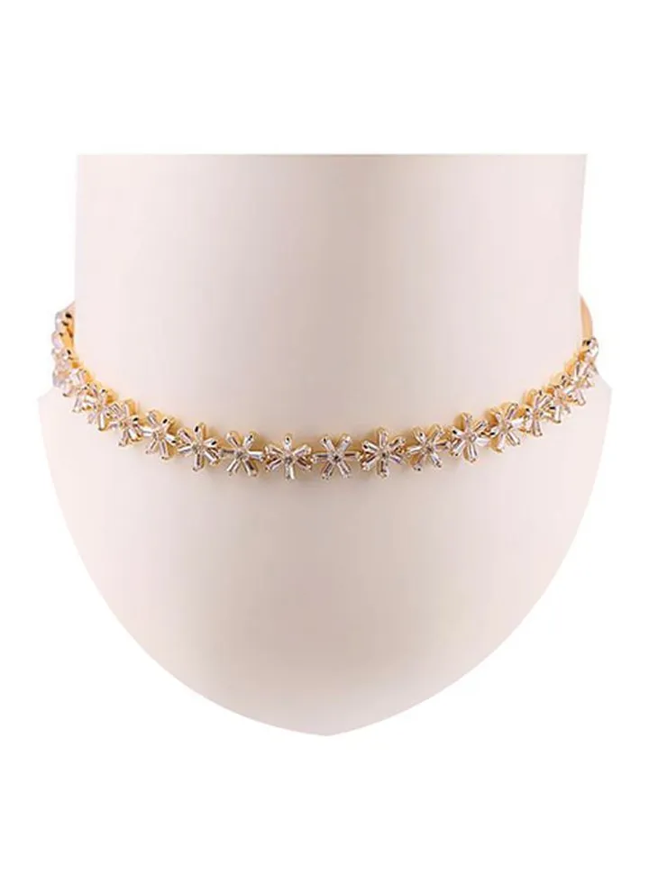 Stone Studded Zircon Choker Necklace
