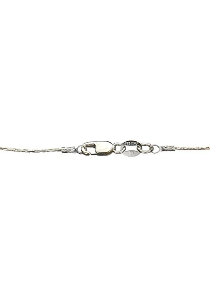 Sterling Silver Pearl Simulated Choker Necklace