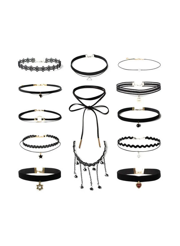 13-Piece Chokers Different Styles Chic Necklace Set