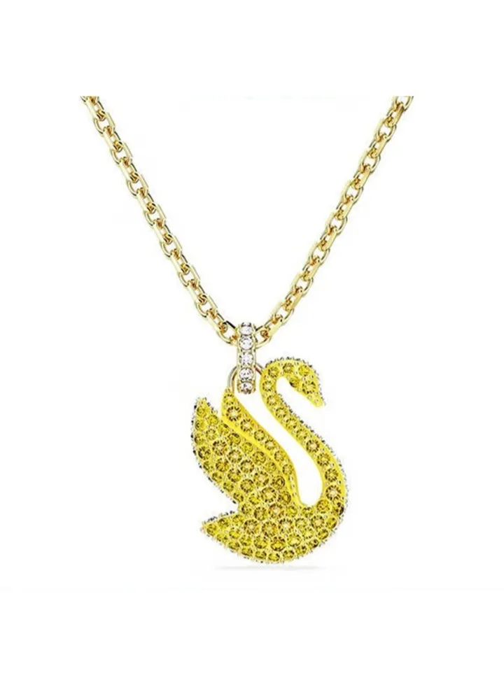 Swarovski Classic Women's Yellow Swan Necklace