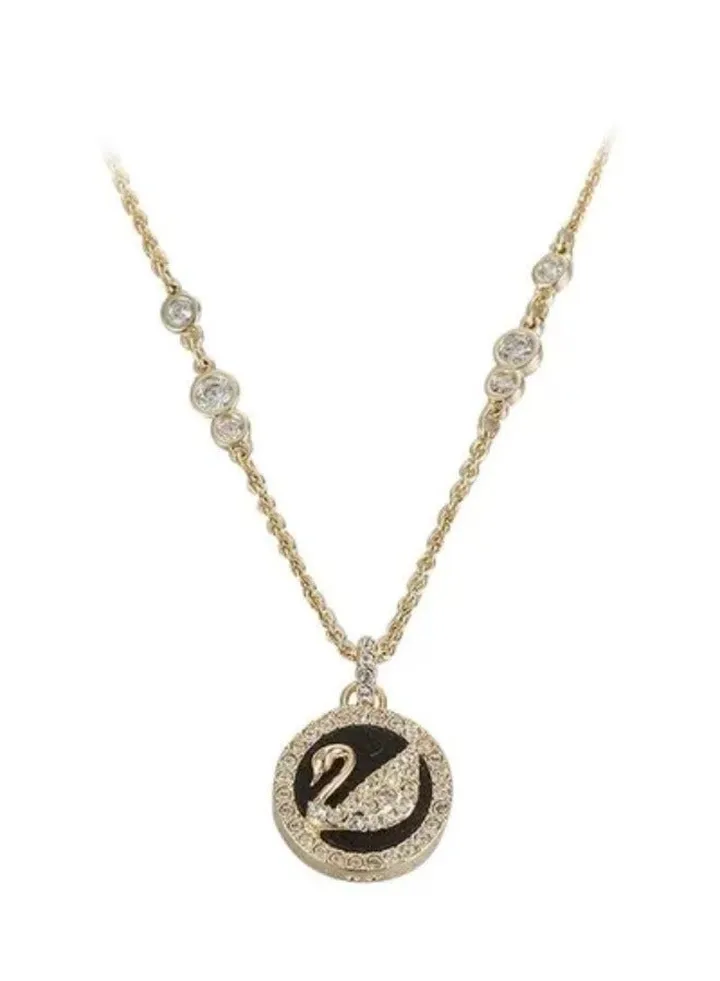 Generic Swarovski Stone Studded Swan Pendant Necklace