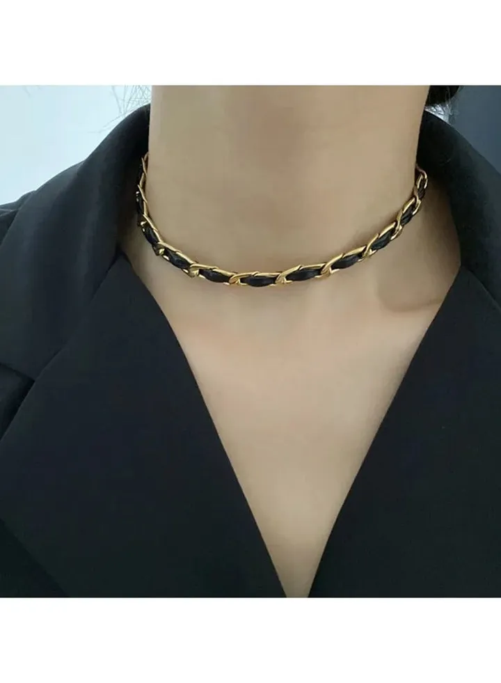 Golden choker Anti Fade necklace