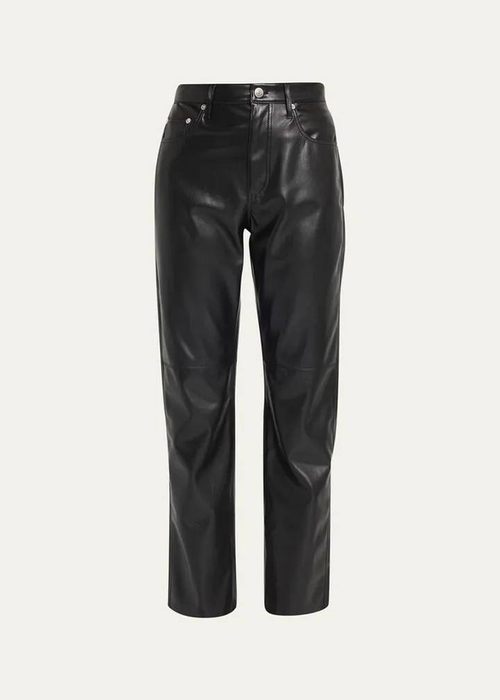 Vinni Faux-Leather Ankle Pants