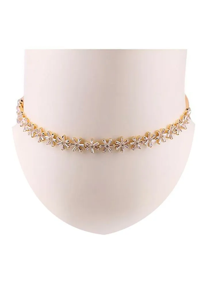 Stone Studded Zircon Choker Necklace