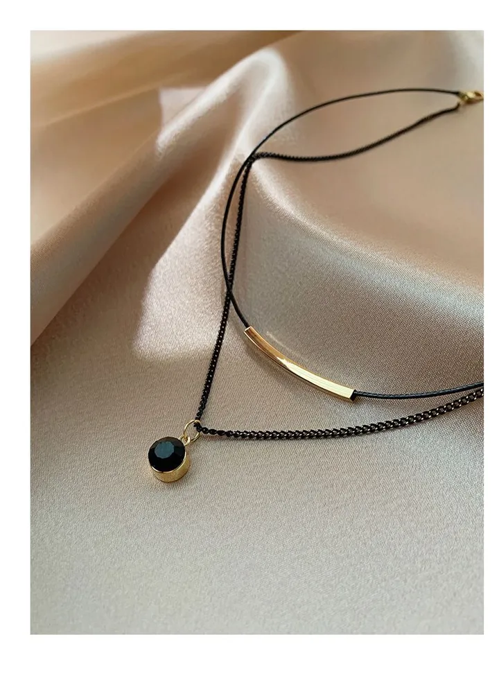 Double layer European and American fashion necklace