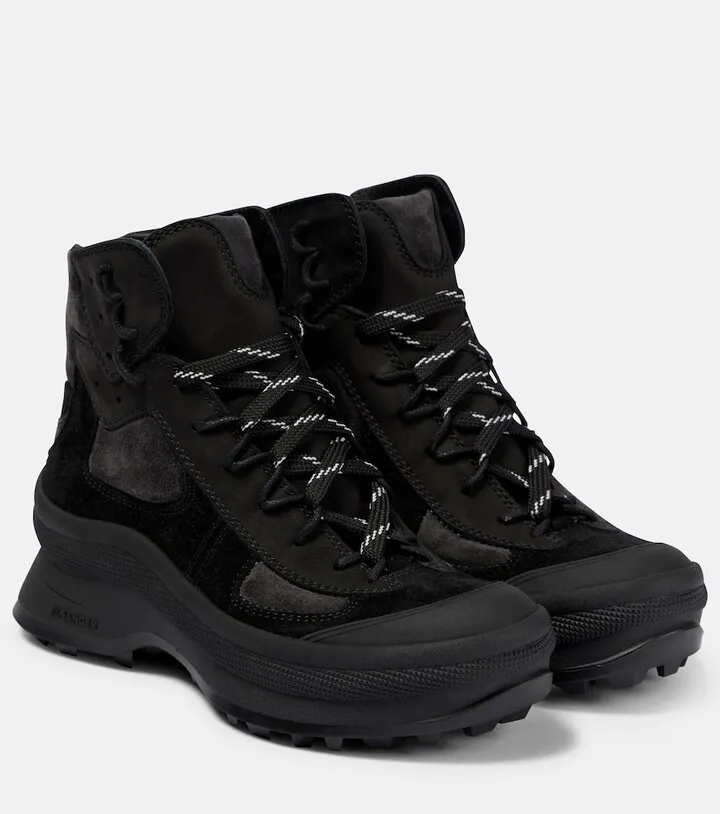 Suede hiking boots
