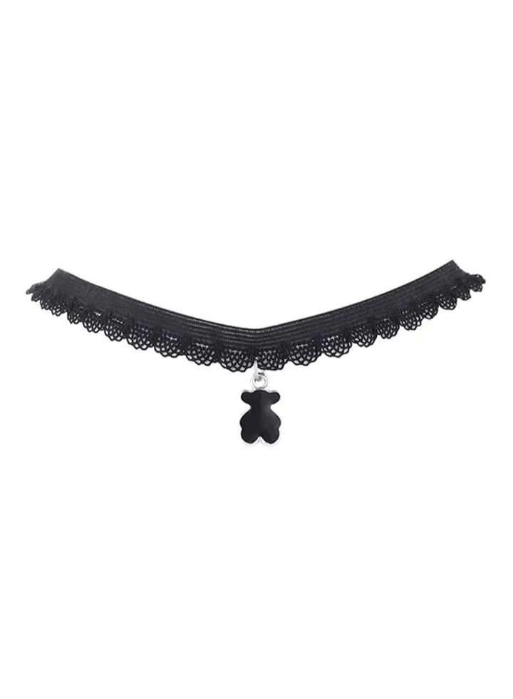 Lace Elegant Design Choker Necklace Black