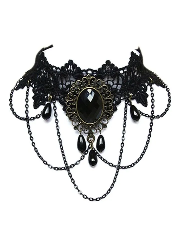 Lace Hollow Out Design Choker Necklace