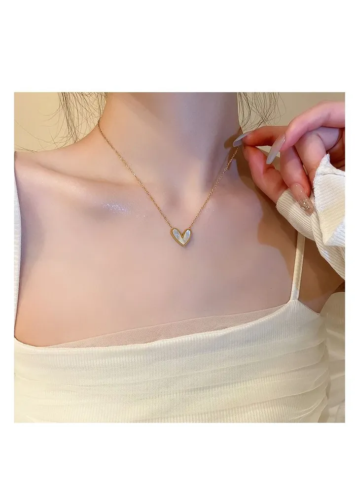 Titanium steel love necklace