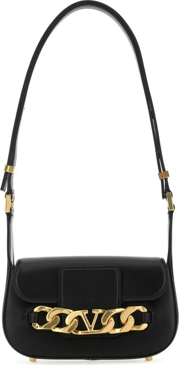 Valentino VLogo Plaque Chain-Link Shoulder Bag
