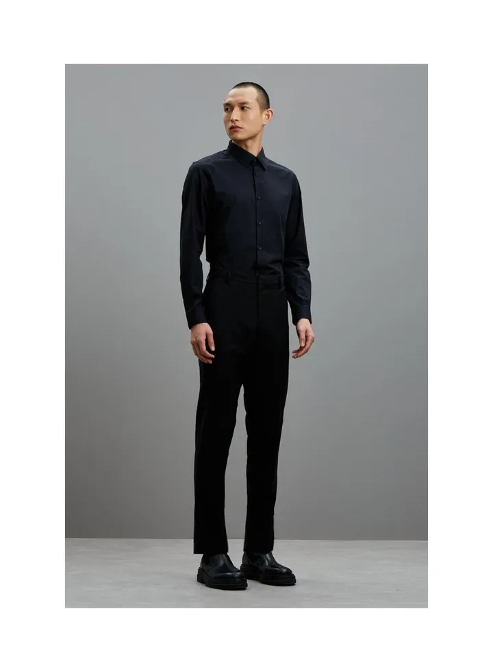 Slim Formal Black Trousers