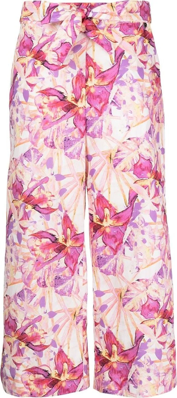 Floral-Print Cropped Trousers