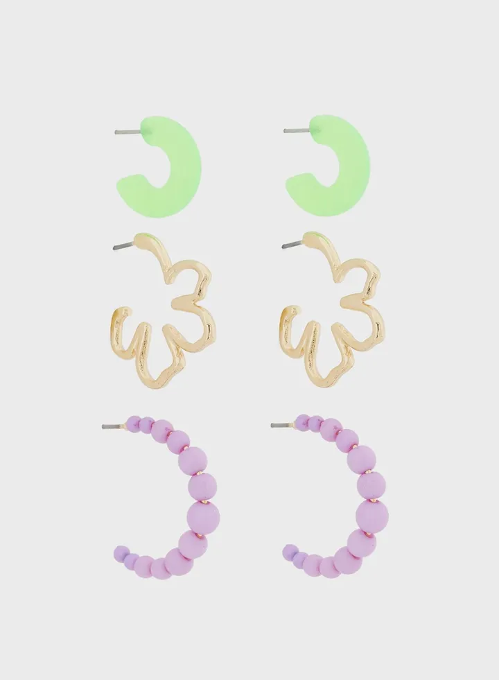 3 Pair Earring Set