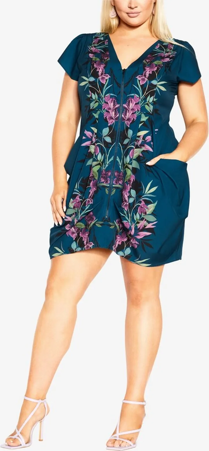 City Chic Trendy Plus Size Nadia Zip Tunic