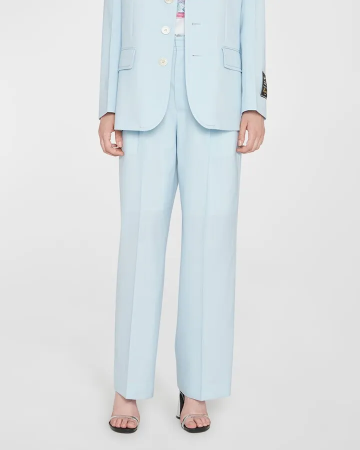 Pleated Wide Leg Trousers