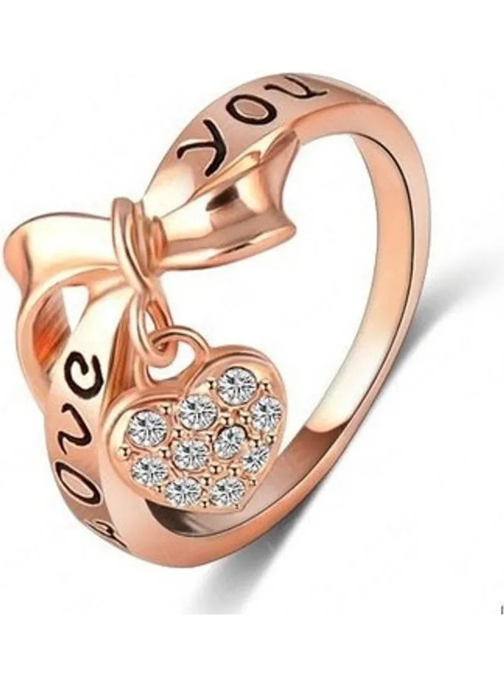 Women Zircon Heart Ring