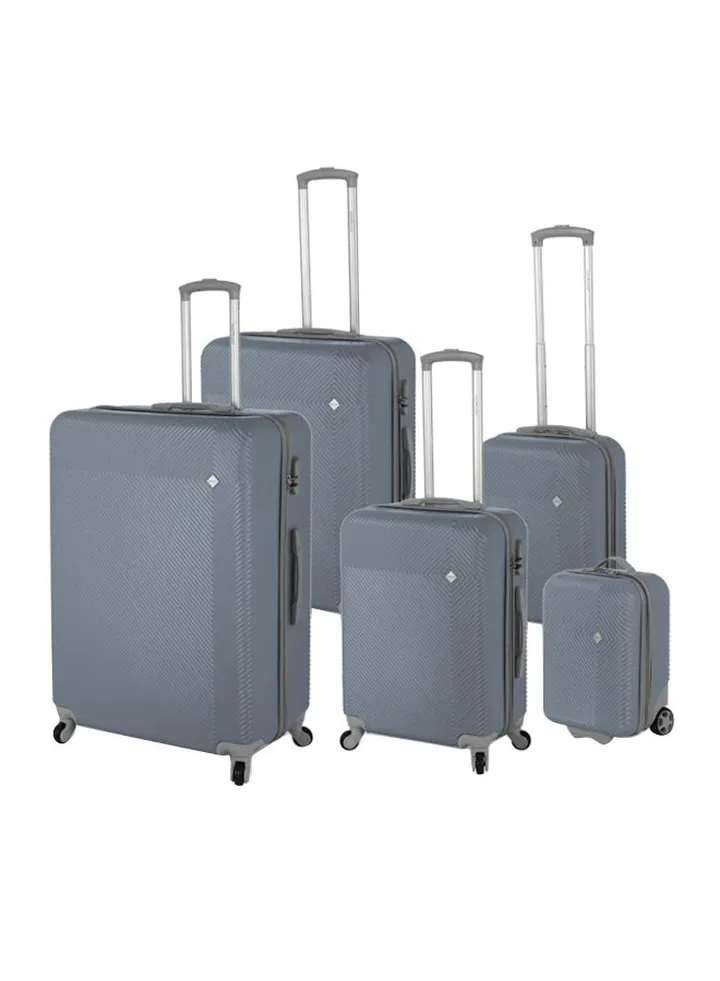 Highflyer Astral 5 PC Hard Luggage Travel Bag Set Grey