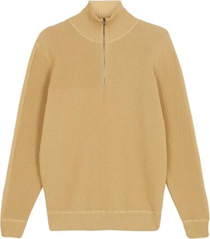 Half zip cotton sweater