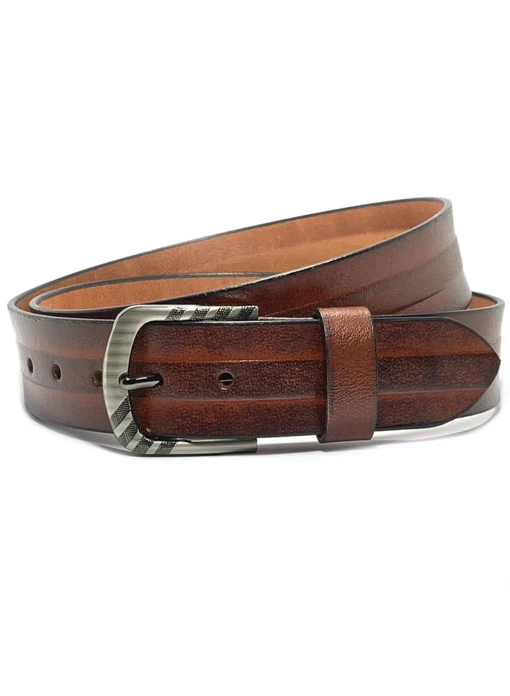 Classic Milano Genuine Leather Belt Men Casual Belt for men Mens belt 40MM 14902 (Tan) by Milano Leather
