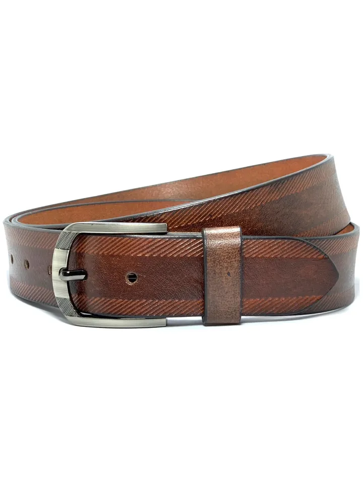 Classic Milano Genuine Leather Belt Men Casual Belt for men Mens belt 40MM 14903 (Tan) by Milano Leather