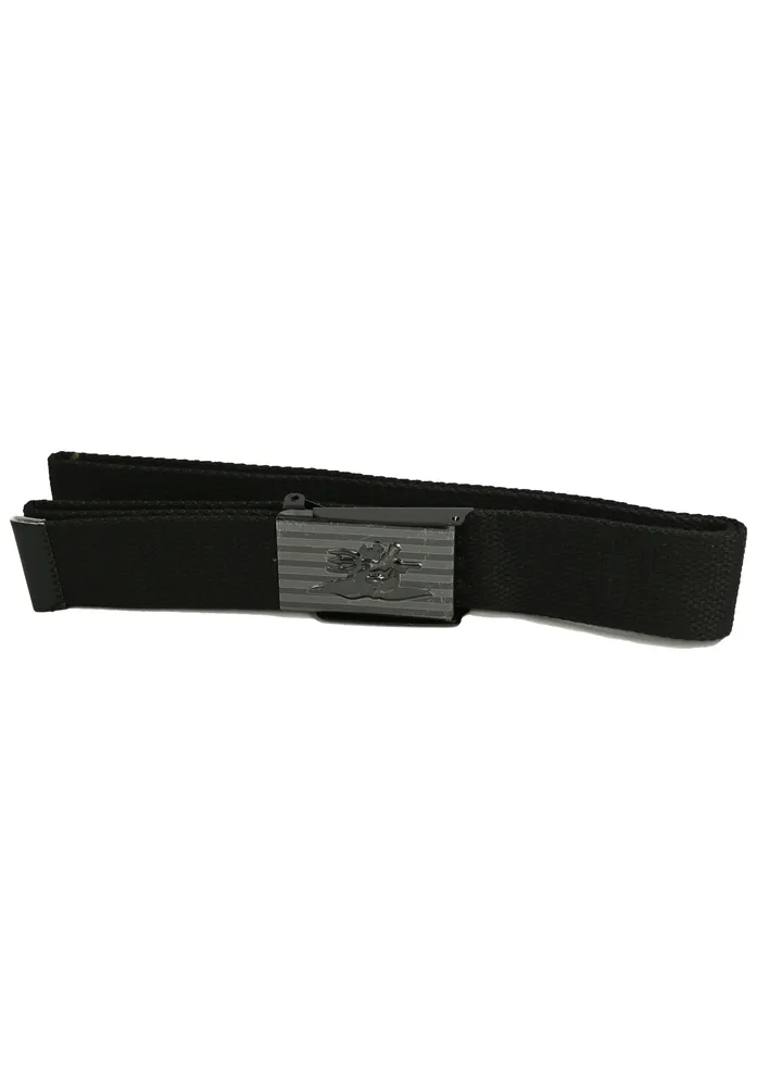 Black Web Nylon Belt For Men, Nylon Belt For Cargo Pants, Casual Pants, Jeans Pants, Web Nylon Pant With Metal Plaque Buckle.