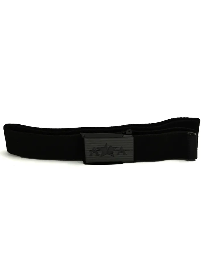 Military Web Belt-Adjustable One Size Cotton Strap and Metal Plaque Buckle, Black Nylon Belt for Men, Men’s Belts – 1Piece