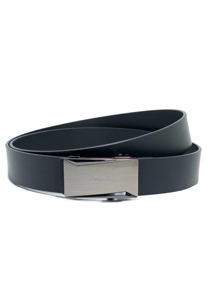 Classic Milano Genuine Leather Belts for men DDL Smooth Autolock Belt Men 35MM (Black) by Milano Leather