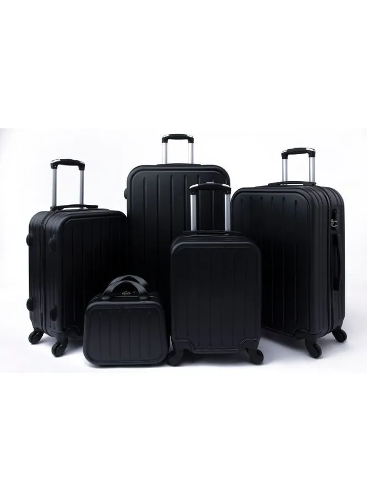 Limra Luggage Trolley Bags set of 5 Pcs ,Black