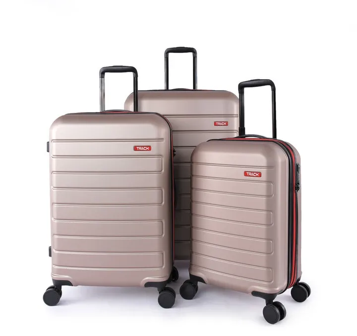 3 Piece Travel Trolley Bag Set Champagne