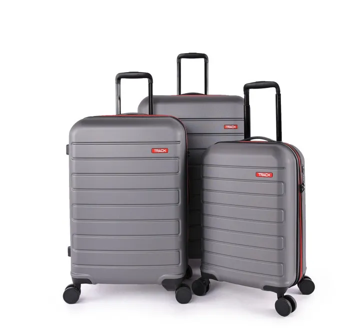 3 Piece Travel Trolley Bag Set Dark Grey