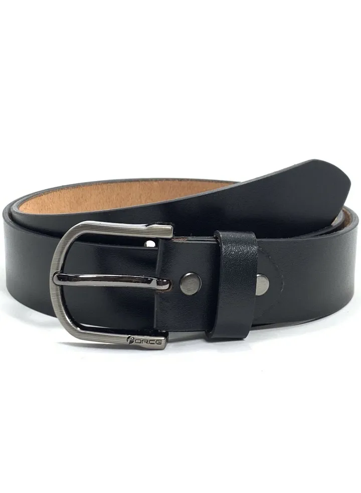 Force Genuine Leather Belt Timber 83782-4 (Black) by Milano Leather