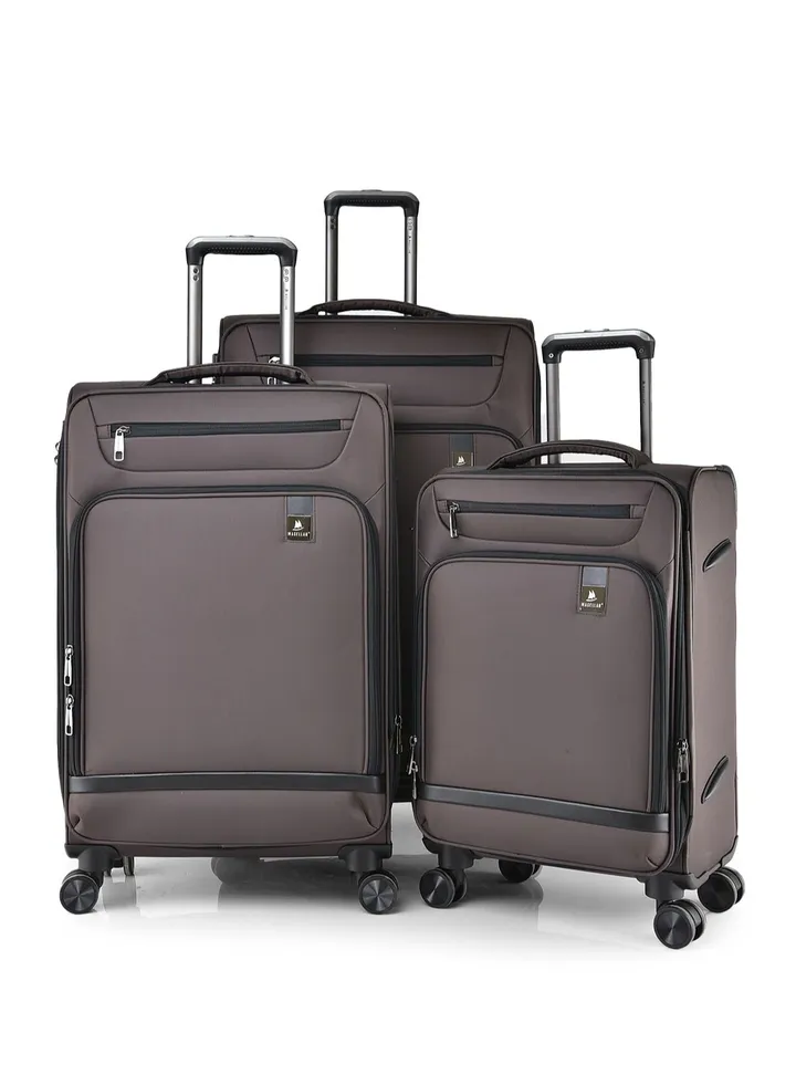 Magellan Unisex Luggage Soft Fabric Material Travel Trolley Bag 3Piece Sets 9257PVC
