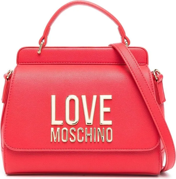 Logo-Plaque Leather Tote