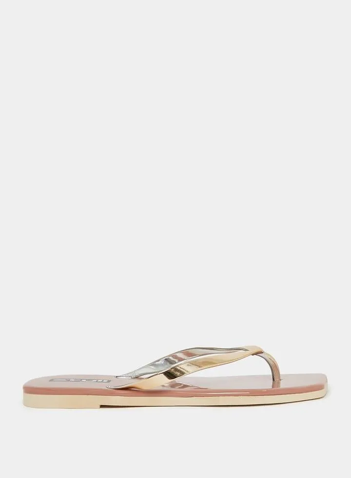 Shiny Strap Slippers