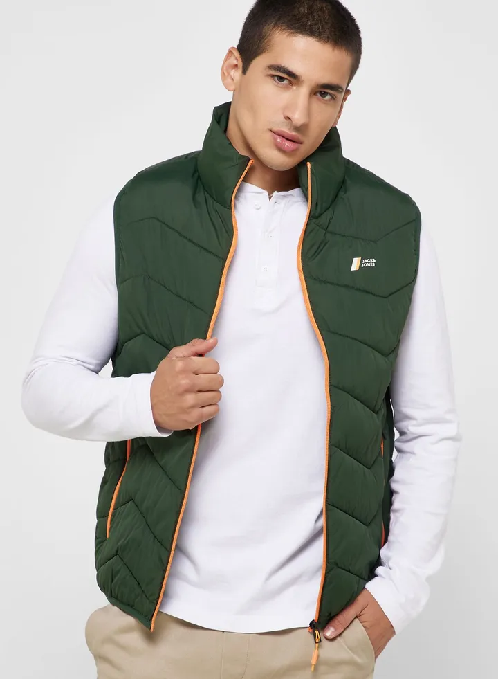 Zip Through Puffer Gilet