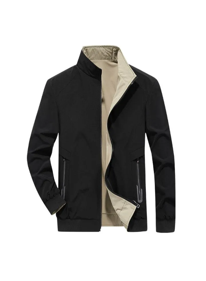 Double-Sided Wearable Jacket Black/Beige