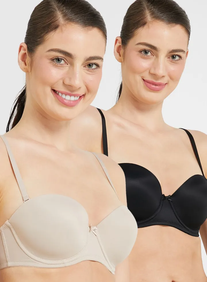 2 Pack Padded Multiway Bra