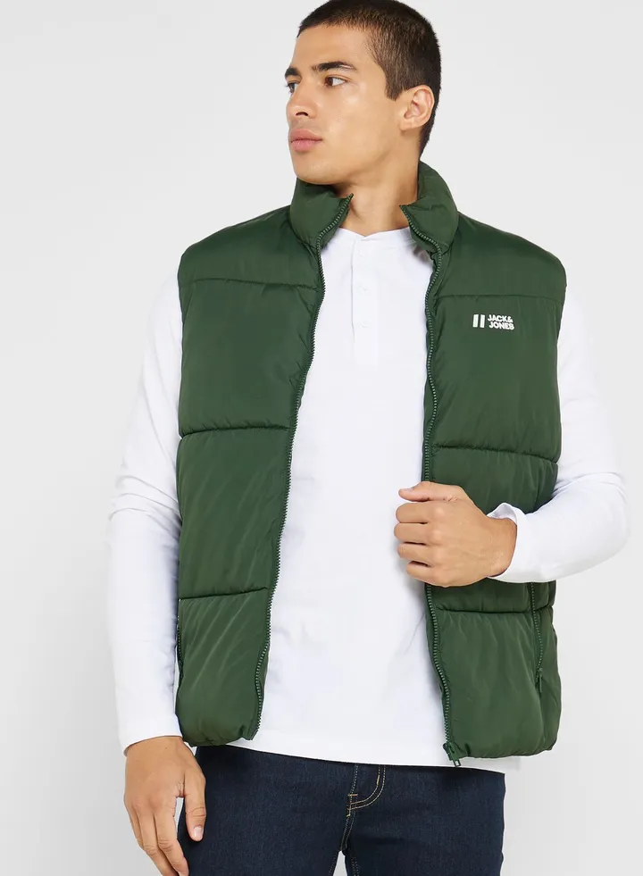 Zip Through Puffer Gilet