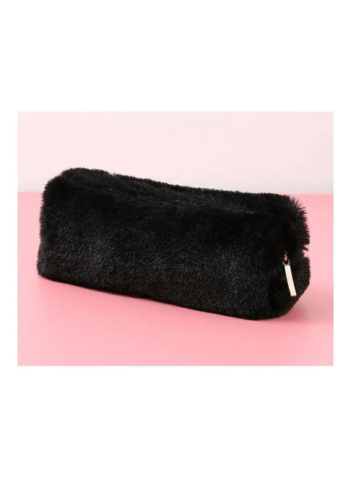 Girl Plush Pencil Case Black