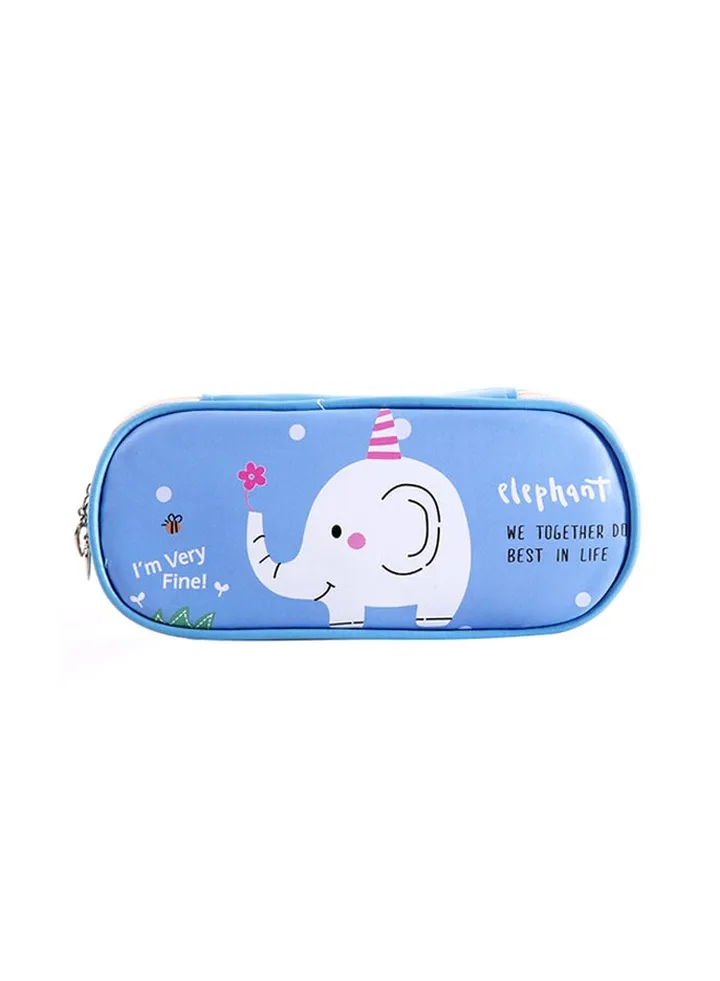Kawaii School Pencil Case Blue