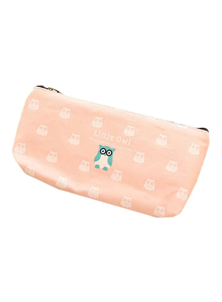 Pencil Pen Case Pink/White