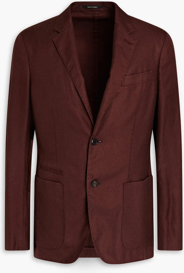 Slim-fit cashmere and silk-blend blazer
